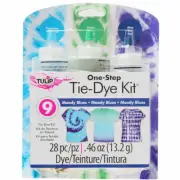Tulip Tie Dye Kit 3 Coordinating Colours + Gloves Bands & Ideas - Moody Blues