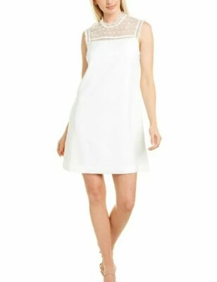 Ted Baker- CARSEY Lace Yoke &.Sleeve Tunic Dress - Ivory -Ted 3=US 8 NWT- $349