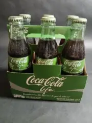 Coca-Cola Life 6 Pack 8oz Glass Bottles Sealed Soda Cane Sugar & Stevia