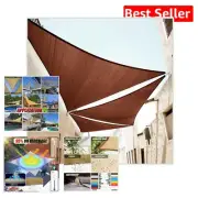 20' x 20' Heavy Duty Brown Triangle Shade Sail - Perfect for Patios & Pools