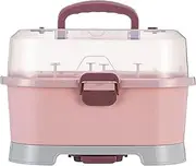 Baby Bottle Storage Organizer, Portable Large Bottles Storage Box With Cover, Home Organization for Fridge Travel Washing Dishwasher Nursery