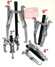 4Pc Mechanic Gear Puller 3 Jaw Set 3" 4" 6" 8" Gear Pulley Bearing Puller