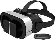 Phone VR Headset, VR Glasses with Remote, High Definition VR Glasses, 3D VR Headset, Virtual Reality Headset for 3D Movies, Education