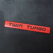 1x Matte TWIN TURBO Red Metal Sticker Badge Emblem Decal Limited Grand Racing V6 (for: Renault)