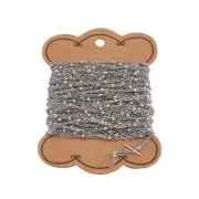 10M Soldered Flat Oval Stainless Steel Cable Satellite Chains with Rondelle Bead
