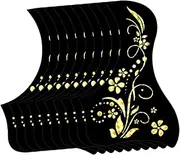 SECFOU 10pcs Acoustic Guitar Pickguard Scratch Resistant Guard Plates with Unique Patterns Protect Your Folk Guitar with Eye Catching Designs for Enhanced Longevity and Performance