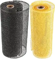 MAGICLULU 2Pcs DIY Bee Festival Mesh Ribbon Decorative Ribbon for Crafts Making Present Wrapping and Door Hanging Decor for All Occasions