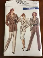 Vtg Vogue Pattern 7025 Jacket, Skirt, Blouse, Pants Misses Sz 8-10