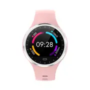 M8 1.22'' Color Touch Screen IP67 Waterproof Smart Watch Blood Pressure Oxygen Monitor Remote Camera Sports Fitness Bracelet PINK COLOR