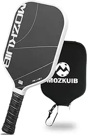 MOZKUIB Pickleball Paddle, T700 Carbon Fiber Surface (CFS), High Grit & Spin, Honeycomb Core, Anti Slip Sweat Absorbing Grip with Cover Case