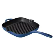 Denby Cast Iron 10 in. Square Griddle Pan Dishwasher Safe Comfort Grip Handle