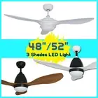 DC Ceiling Fan With Light 5 speeds Remote Control Timer Settings 48'' & 52''