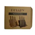 Resafy Magnetic Knife Block Holder Storage - Black Brand New