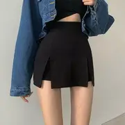 Side-Slit Mini Pencil Skirt Black - M