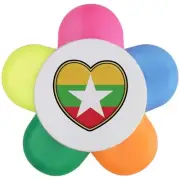 'Myanmar Flag Heart' Flower Shape Highlighter Pen (HL00027280)