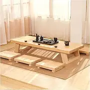 JUNZAI 55in Japanese Floor Table, Low Altar Table for Meditation, Tatami Coffee Table, Small Tea Table for Floor Sitting, for Dining,Living Room