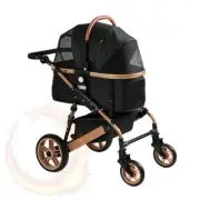 i.Pet Pet Dog Stroller Pram Large Cat Carrier Travel Pushchair Foldable 4 Wheels