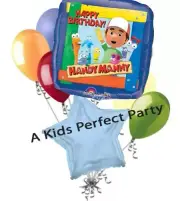 Handy Manny Cartoon Balloon Bouquet Happy Birthday Party Supply NEW
