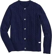 [vineyard vines] Girls' Classic Cable Cardigan Sweater