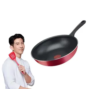 【Tefal 特福】MOMO獨家 法國製紅寶石系列28CM不沾鍋炒鍋