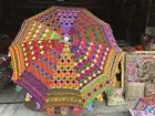 72" Garden Parasol Peacock Embroidered Indian Outdoor Sun Shade Patio UmbrellaOp