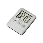 3 PCS Super Thin LCD Digital Screen Kitchen Timer Cooking Count Up Countdown Alarm Magnet Clock(Silver)