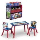 Paw Patrol 4-Piece Toddler Playroom Set Includes Table, 2 Chairs & Toy Bin, Blue