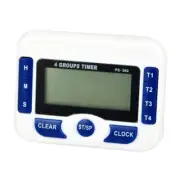 Digital Time Reminder Electric LCD-Display Egg Timer 4 Channel Countdown Timer
