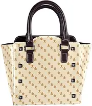 [EGGDIOQ] Handbags with Shoulder Strap for Women Christmas Cartoon Pattern PU Leather Messenger Tote with Handle