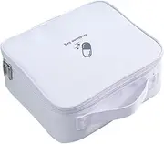 First Aid Kit Travel Bag Cooler Bag Small Medicine Bag Support Doctor Bag Emergency Bag Toiletry Bag Medical Kit Bag Duffle Travel Backpacks Medicine Storage Bag Oxford Cloth White