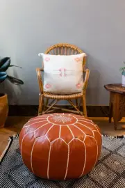 New Branded Ottoman Pouf Handmade Unstuffed Pouffe Footstool Leather Moroccan