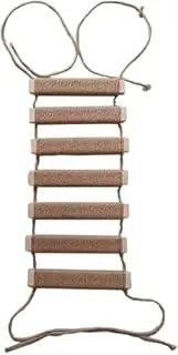 CARRORABI Wall-Mounted Cat Climbing Bridge - Solid Wood Pet Furniture with Hemp Cage, Sisal Rope Shelves, and 100cm Full Sisal Ladder - Perfect Kitten Toy & Tree Tower (Sisal Ladder 50cm)