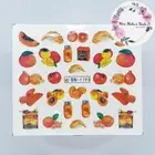 1 Piece Mango Carrots Honey Sashimi Water Decals Nail Art Design Stickers BN1793