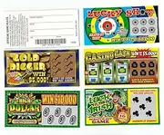 Hikingsters 5 Fake All Winning Scratch Off Lottery Tickets - Prank - Gag - Joke by