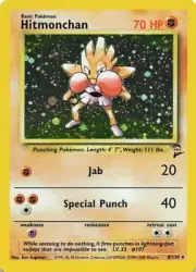 1 Card POKEMON Hitmonchan 008/130 Base Set 2 Holo