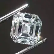 5 ct Asscher Cut White Diamond Certified Natural D Grade VVS1 + 1 Free Gift