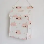 JSEIAJB Waterproof Wardrobe Storage Bag Linen Underwear Storage Bag Cosmetics Makeup Bathroom Wall Hanging Bag(white-Prawn onion4)