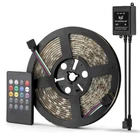 16ft Waterproof RGB 5050 LED Strip Light+Music Controller for Home Garden Party