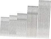 Beatifufu 5Sets Large Eye Needles Hand Sewing Needles Stainless Steel Embroidery Needles with Storage Tubes for Easy Threading and Crafting