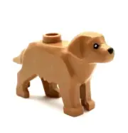 Lego Dog Labrador Golden Retriever Medium Nougat One Eye Closed - Winking Dog