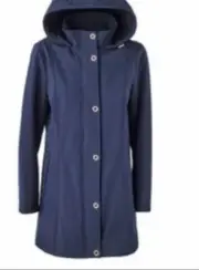Anne Klein Women's Softshell 31 Snap front Hooded Jacket Sz -Large