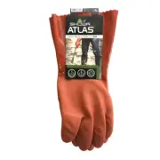 Showa 620L-09.RT Orange PVC Double-Dipped Gauntlet Cuff Gloves Large