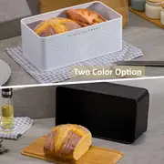 Danoz Direct - Bread Bin with Bamboo Lid used as Chopping Board for Kitchen Countertop