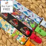 Dummy Clip - Pacifier Chain - Binky Band - Soother Holder - Dummie - Dinosaurs