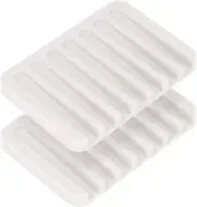 Flexible Silicone Soap Dish Shower Waterfall Tray Saver Holder Drainer for Showe