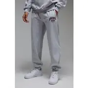 Mens Grey Marl Man Active Bronx Gym Lift Club Oversized Jogger