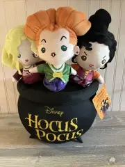Disney Hocus Pocus Sanderson Sisters Cauldron Plush Greeter Large 17" Halloween