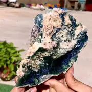 331G Natural agate water grass quartz Slice polishing healing meditation