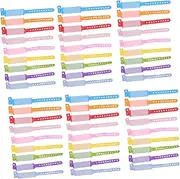 GRIRIW Patting Wrist Band 100pcs Child Identification Bracelet Set PVC Anti-Lost Wristband Custom Space for Info Random