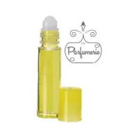 YELLOW GLASS 10 ml REFILLABLE ROLL ON BOTTLE WITH CAP & ROLLER INSERT 144 PACK